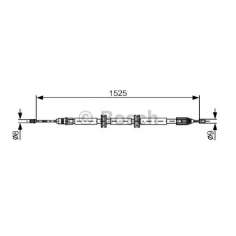 Tirette à câble, frein de stationnement BOSCH OEM 8200042065