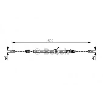 BOSCH 1 987 482 146 - Tirette à câble, frein de stationnement