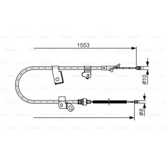 Tirette à câble, frein de stationnement BOSCH OEM 464200D010