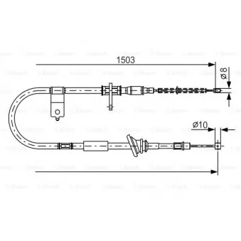 Tirette à câble, frein de stationnement BOSCH OEM 5976022000