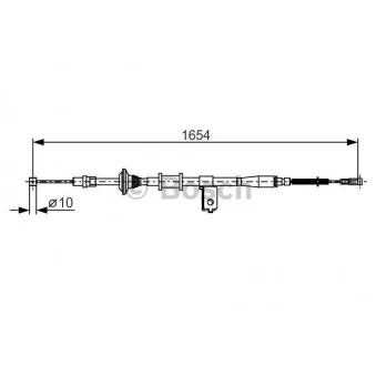 BOSCH 1 987 482 172 - Tirette à câble, frein de stationnement