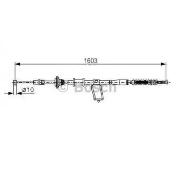 Tirette à câble, frein de stationnement BOSCH 1 987 482 174