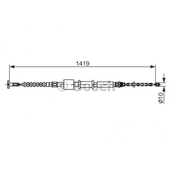 Tirette à câble, frein de stationnement BOSCH OEM 7773019
