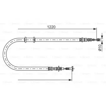 Tirette à câble, frein de stationnement BOSCH OEM 46814147