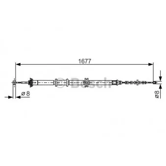 Tirette à câble, frein de stationnement BOSCH OEM 51784536