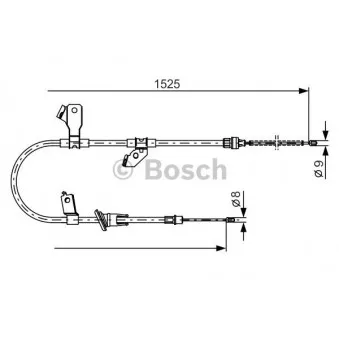 Tirette à câble, frein de stationnement BOSCH OEM MR955255