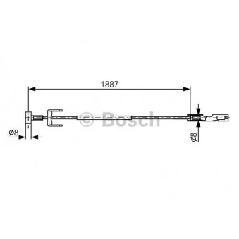 Tirette à câble, frein de stationnement BOSCH OEM 8201018831