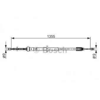 Tirette à câble, frein de stationnement BOSCH 1 987 482 309