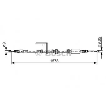Tirette à câble, frein de stationnement BOSCH OEM LR001032