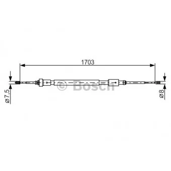 Tirette à câble, frein de stationnement BOSCH OEM 474658