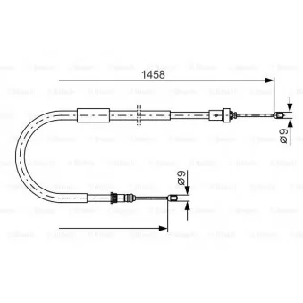 Tirette à câble, frein de stationnement BOSCH OEM 8200662793