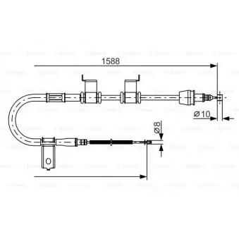 Tirette à câble, frein de stationnement BOSCH OEM 597601G300