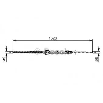 Tirette à câble, frein de stationnement BOSCH OEM 1S0609721A