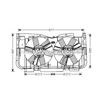 Ventilateur, refroidissement du moteur AVA QUALITY COOLING PE7515
