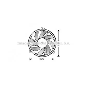 Ventilateur, refroidissement du moteur AVA QUALITY COOLING PE7527