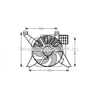 Ventilateur, refroidissement du moteur AVA QUALITY COOLING PE7545