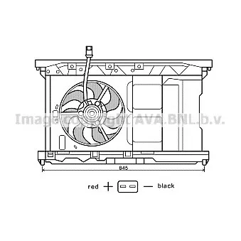 Ventilateur, refroidissement du moteur AVA QUALITY COOLING PE7549 pour PEUGEOT 307 1.6 BioFlex - 109cv