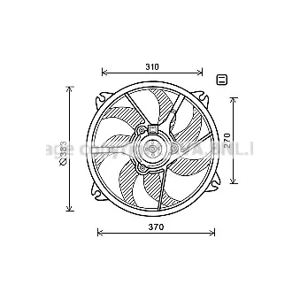Ventilateur, refroidissement du moteur AVA QUALITY COOLING PE7554