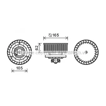 AVA QUALITY COOLING PE8507 - Moteur électrique, pulseur d'air habitacle