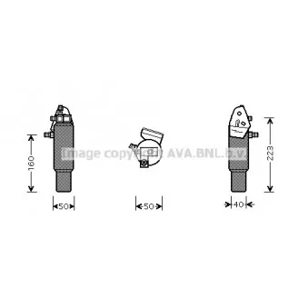 Filtre déshydratant, climatisation AVA QUALITY COOLING PED055