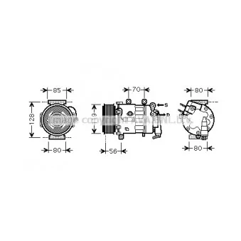 Compresseur, climatisation AVA QUALITY COOLING PEK323