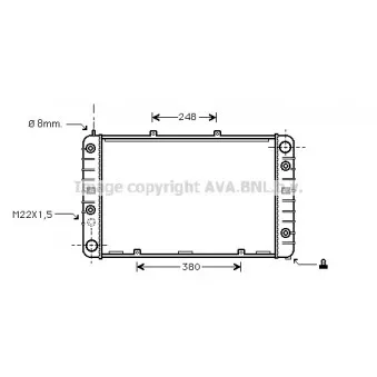 Radiateur, refroidissement du moteur AVA QUALITY COOLING PR2003