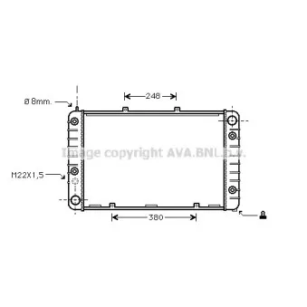 Radiateur, refroidissement du moteur AVA QUALITY COOLING PR2011
