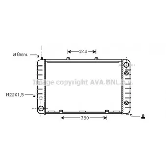 Radiateur, refroidissement du moteur AVA QUALITY COOLING PR2014