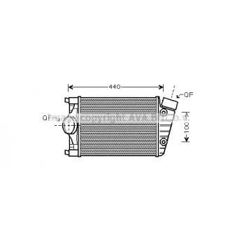 Intercooler, échangeur AVA QUALITY COOLING PR4047