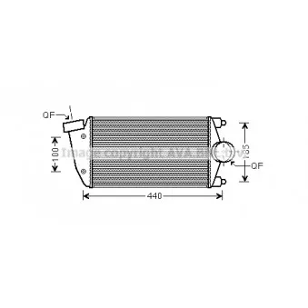 Intercooler, échangeur AVA QUALITY COOLING PR4069