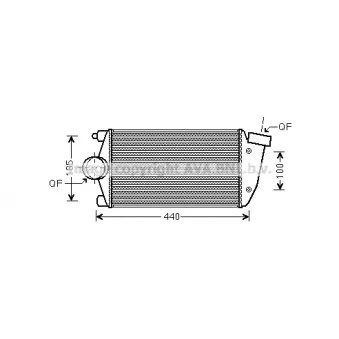 Intercooler, échangeur AVA QUALITY COOLING PR4071