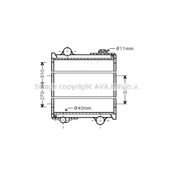 Radiateur, refroidissement du moteur AVA QUALITY COOLING RE2040