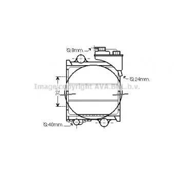 Radiateur, refroidissement du moteur AVA QUALITY COOLING RE2092