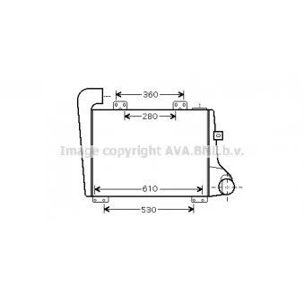 Intercooler, échangeur AVA QUALITY COOLING RE4064 pour DAF CF 85 M 230,15/D CIT - 226cv