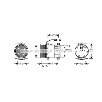 Compresseur, climatisation AVA QUALITY COOLING REK107 pour RENAULT TRUCKS PREMIUM Lander 430,18 - 430cv