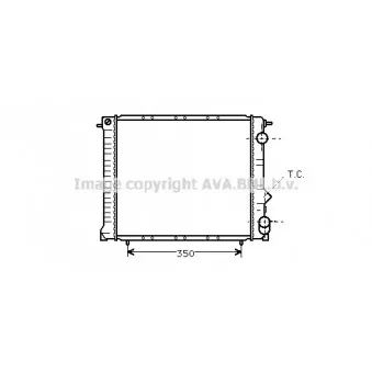 Radiateur, refroidissement du moteur AVA QUALITY COOLING RT2110