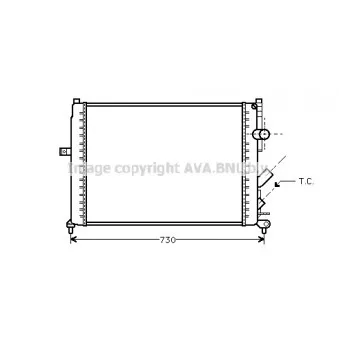 Radiateur, refroidissement du moteur AVA QUALITY COOLING RT2166 pour RENAULT LAGUNA 3.0 - 167cv