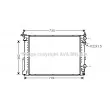 Radiateur, refroidissement du moteur AVA QUALITY COOLING [RT2259]