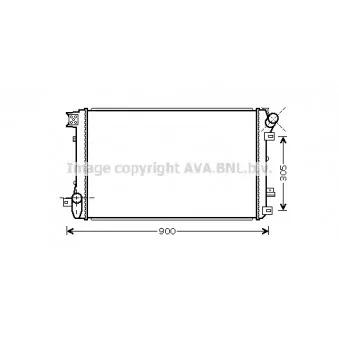 Radiateur, refroidissement du moteur AVA QUALITY COOLING OEM 7701066109