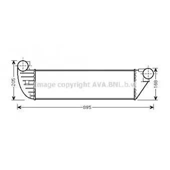 Intercooler, échangeur AVA QUALITY COOLING RT4397