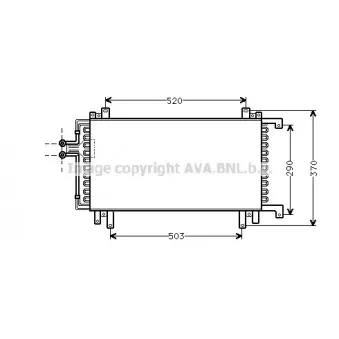 Condenseur, climatisation AVA QUALITY COOLING RT5184