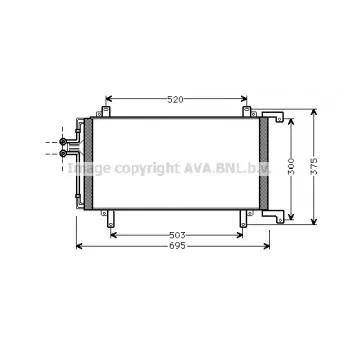 Condenseur, climatisation AVA QUALITY COOLING RT5196