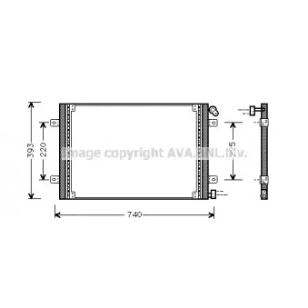 Condenseur, climatisation AVA QUALITY COOLING RT5234