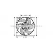 Ventilateur, refroidissement du moteur AVA QUALITY COOLING [RT7522]