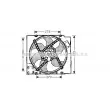 Ventilateur, refroidissement du moteur AVA QUALITY COOLING [RT7525]