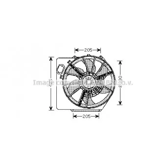Ventilateur, refroidissement du moteur AVA QUALITY COOLING OEM V46-01-1304