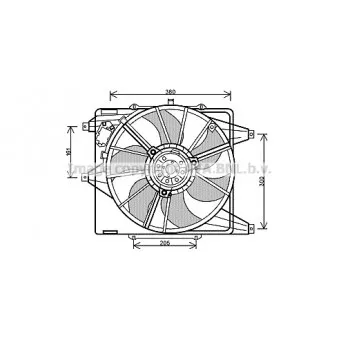 Ventilateur, refroidissement du moteur AVA QUALITY COOLING OEM 47361