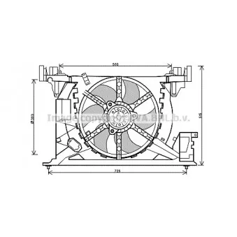 Ventilateur, refroidissement du moteur NRF 47556
