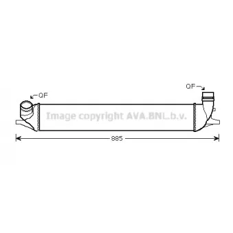 Intercooler, échangeur AVA QUALITY COOLING OEM 144960001R