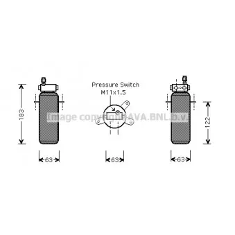 Filtre déshydratant, climatisation AVA QUALITY COOLING RTD288